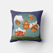 ハイランド牛の枕を浮かべて可愛い漫画 クッション (裏面)