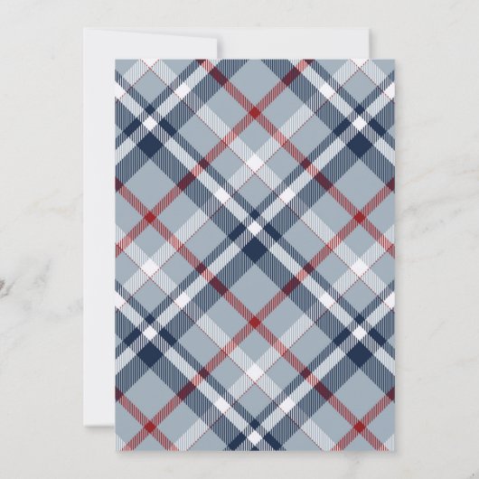 ハイランド牛の格子状の赤ちゃんシャワーの招待状 招待状 (裏面)