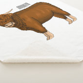 ハイランド牛の漫画イラストレーション シェルパブランケット (3/4)