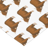 ハイランド牛の漫画イラストレーション ショートテーブルランナー (コーナー)