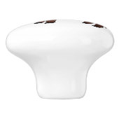 ハイランド牛の漫画イラストレーション セラミックノブ (側面)