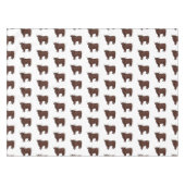 ハイランド牛の漫画イラストレーション テーブルクロス (正面(横))