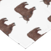 ハイランド牛の漫画イラストレーション テーブルクロス (アングル)