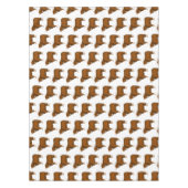 ハイランド牛の漫画イラストレーション テーブルクロス (正面)