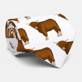 ハイランド牛の漫画イラストレーション ネクタイ (ロール)