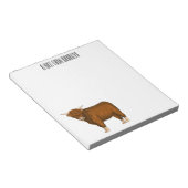 ハイランド牛の漫画イラストレーション ノートパッド (アングル)