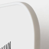 ハイランド牛の漫画イラストレーション ピックルボールラケット (左詳細)