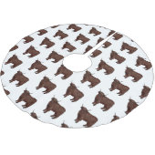 ハイランド牛の漫画イラストレーション ブラッシュドポリエステルツリースカート (アングル)