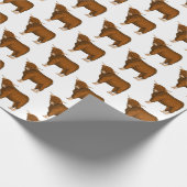 ハイランド牛の漫画イラストレーション ラッピングペーパー (角)