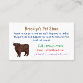 ハイランド牛の漫画イラストレーション 名刺 (正面)