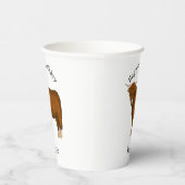 ハイランド牛の漫画イラストレーション 紙コップ (右)