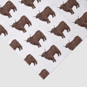 ハイランド牛の漫画イラストレーション 薄葉紙 (詳細)