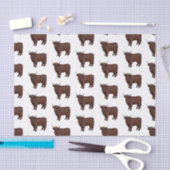 ハイランド牛の漫画イラストレーション 薄葉紙 (クラフト)