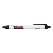 ハイランド牛の漫画イラストレーション 黒ボールペン (トップ)