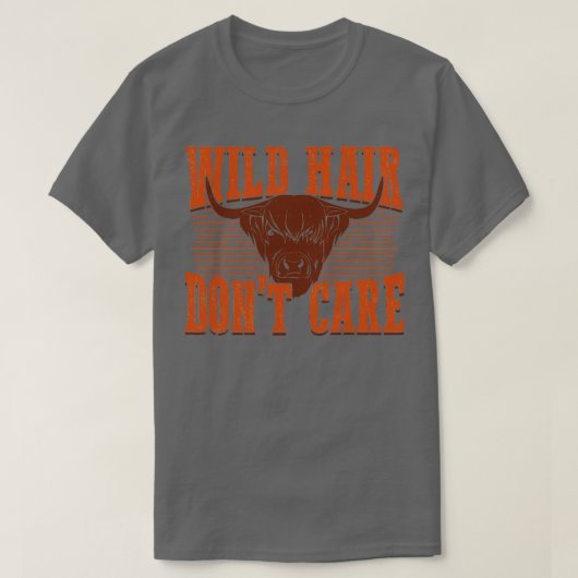 ハイランド牛の牛の農家ギフト Tシャツ (デザイン正面)