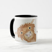 ハイランド牛の牛オリジナルアートマグ マグカップ (正面左)