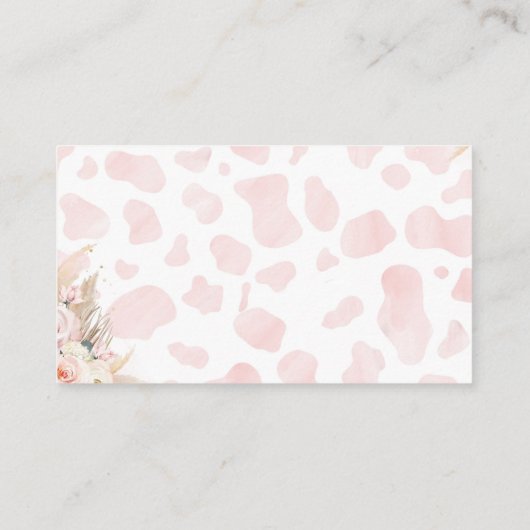 ハイランド牛の神聖な牛の赤ちゃんシャワー囲いカード エンクロージャーカード (裏面)