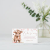 ハイランド牛の神聖な牛の赤ちゃんシャワー囲いカード エンクロージャーカード (スタンド正面)