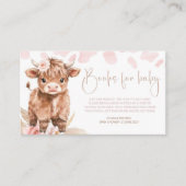 ハイランド牛の神聖な牛の赤ちゃんシャワー囲いカード エンクロージャーカード (正面)