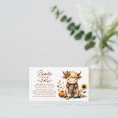 ハイランド牛の秋かわいい子牛の本ベビー エンクロージャーカード (スタンド正面)