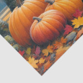 ハイランド牛の秋カボチャ水色のデコパージュ 薄葉紙 (詳細)