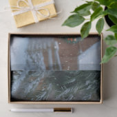 ハイランド牛の素朴納屋周囲の庭クリスマスデクページ 薄葉紙 (ギフト)