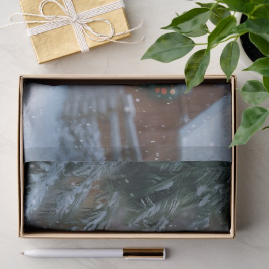 ハイランド牛の素朴納屋周囲の庭クリスマスデクページ 薄葉紙 (ギフト)