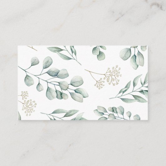 ハイランド牛の緑の女の子おむつラッフル エンクロージャーカード (裏面)