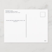 ハイランド牛の緑の赤ちゃんシャワーありがとう シーズンポストカード (裏面)