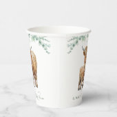 ハイランド牛の緑ボホファーム動物の赤ちゃんシャワー 紙コップ (右)