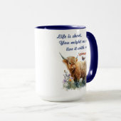 ハイランド牛の美容師マグ、美容院への贈り物 マグカップ (正面右)