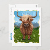 ハイランド牛の贈り物&アクセサリー ポストカード (正面/裏面)