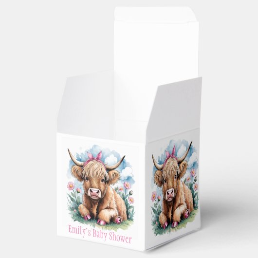 ハイランド牛の赤ちゃんシャワーブリス フェイバーボックス (オープン)