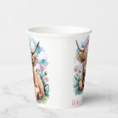 ハイランド牛の赤ちゃんシャワーブリス 紙コップ (右)