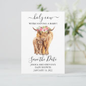 ハイランド牛の赤ちゃんシャワー日付を保存 セーブザデート (スタンド正面)