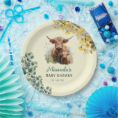 ハイランド牛の赤ちゃんシャワー ペーパープレート (パーティー)
