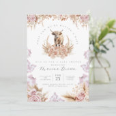 ハイランド牛の赤ん坊のシャワー、神聖な牛の私たちはベビー 招待状 (スタンド正面)