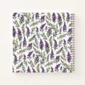 ハイランド牛の雪の水の色のカスタムクリスマス ノートブック (裏面)