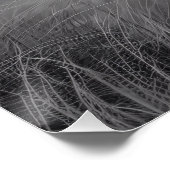 ハイランド牛の黒と白のデコパージュ ポスター (コーナー)