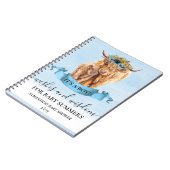 ハイランド牛は知恵の青い男の子を願う ノートブック (左側)