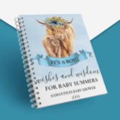 ハイランド牛は知恵の青い男の子を願う ノートブック