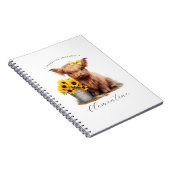 ハイランド牛ひまわりバケツ ノートブック (右側)