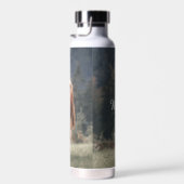 ハイランド牛ふくらはぎ秋の草モノグラムイニシャル ウォーターボトル (右面)