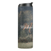 ハイランド牛ふくらはぎ秋の草モノグラムイニシャル タンブラー (回転左)