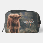 ハイランド牛ふくらはぎ秋の草モノグラムイニシャル ドップキット (裏面)