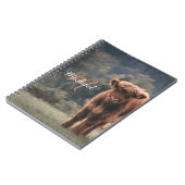 ハイランド牛ふくらはぎ秋の草モノグラムイニシャル ノートブック (左側)