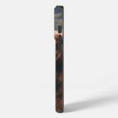 ハイランド牛ふくらはぎ秋の草モノグラムイニシャル Case-Mate iPhoneケース (裏面 / 左)