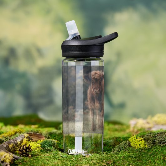 ハイランド牛ふくらはぎ秋の草原 ウォーターボトル (アウトドア)