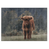 ハイランド牛ふくらはぎ秋の草原 カッティングボード (正面)