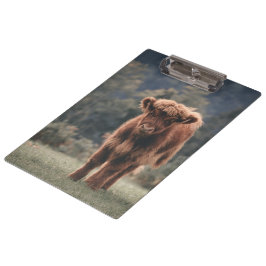 ハイランド牛ふくらはぎ秋の草原 クリップボード